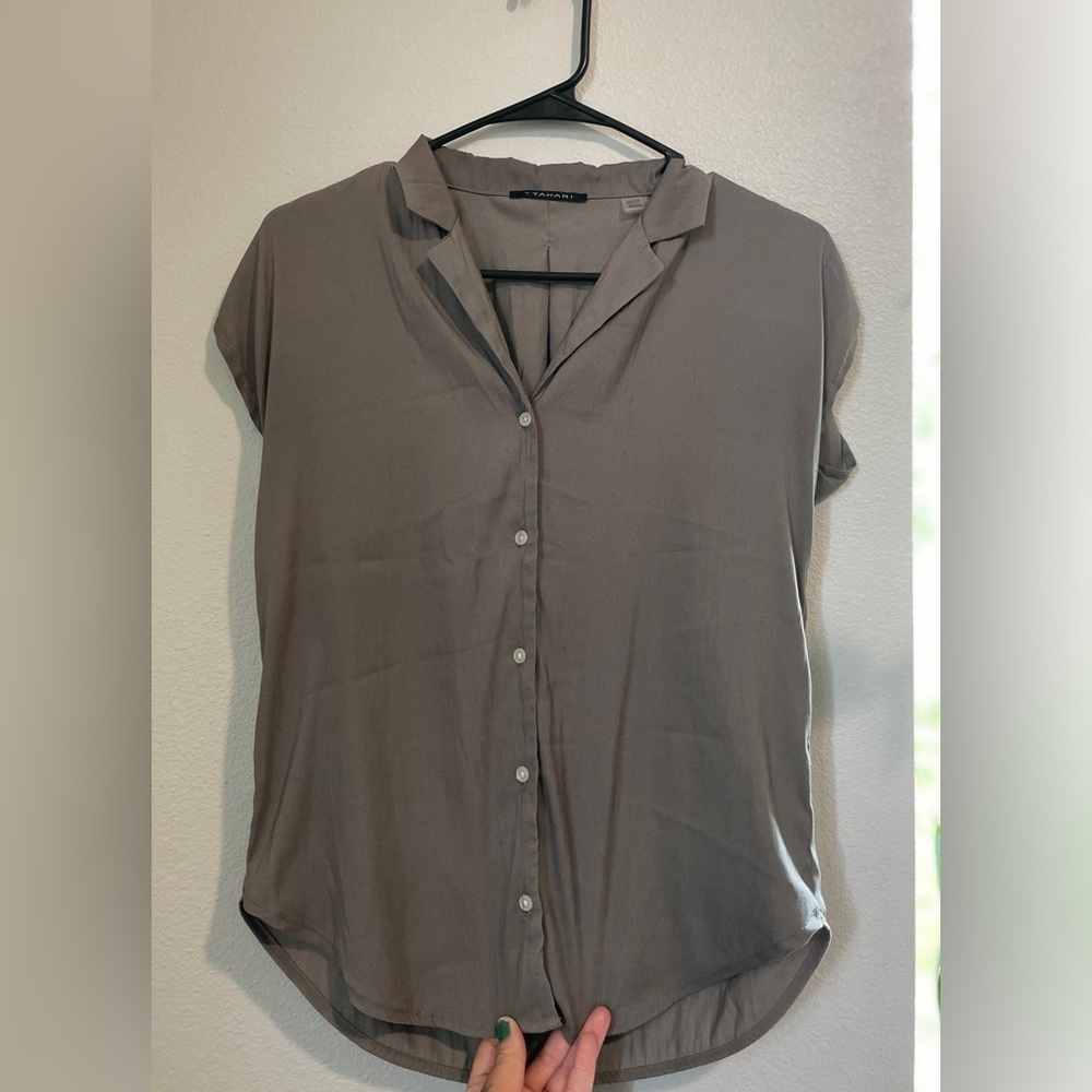 Tahari Women’s Short Sleeve Button-Front Top 
FREE WITH PURCHASE
